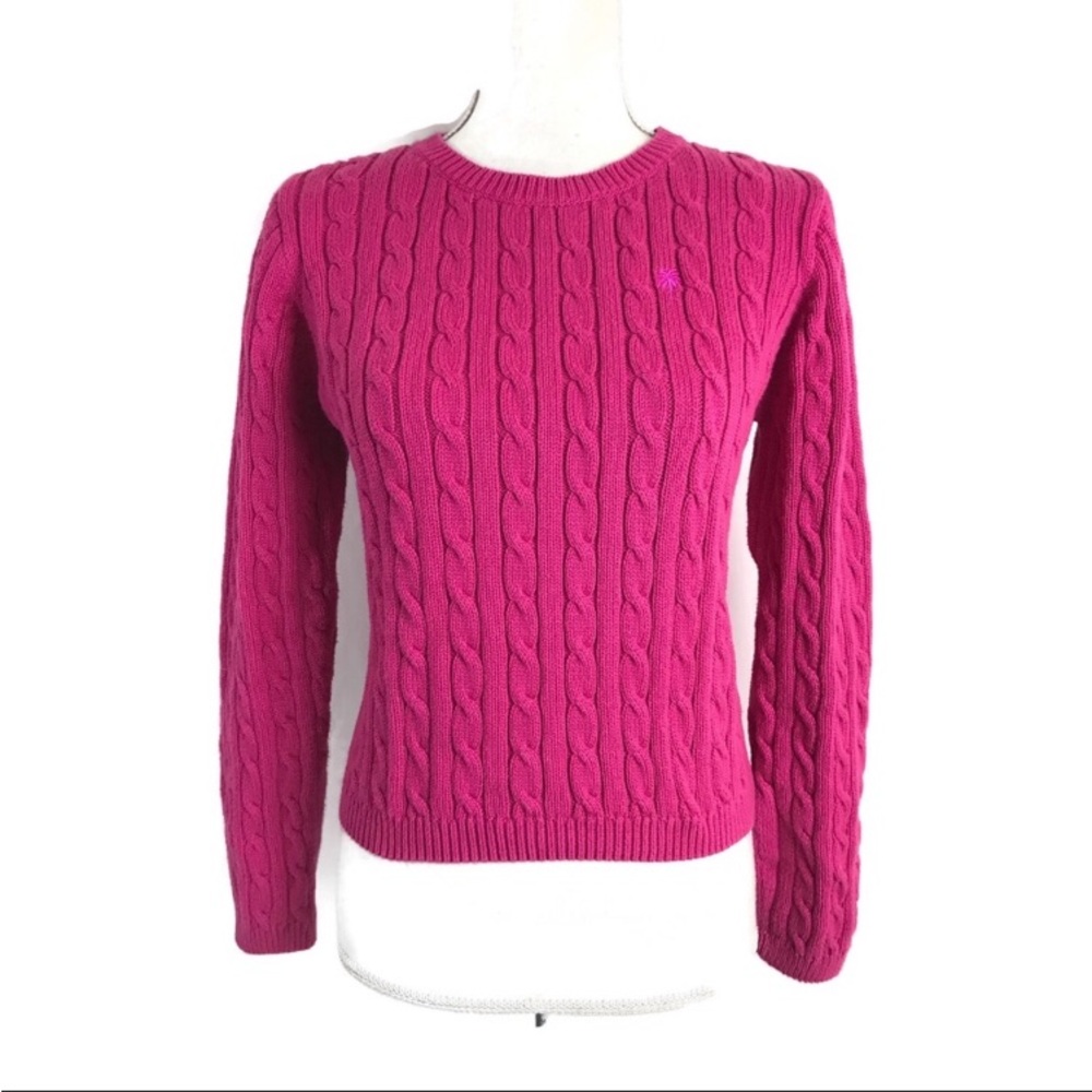 Lilly Pulitzer cable knit crew sweater
